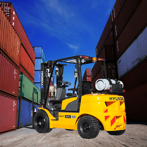 현대 2.5톤 LPG 엔진 좌식 지게차 25L-7A