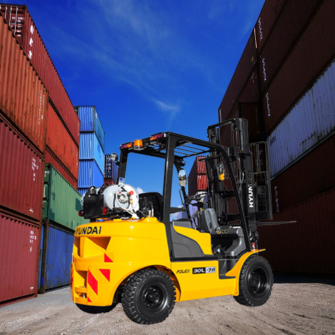 현대 2.5톤 LPG 엔진 좌식 지게차 25L-7A