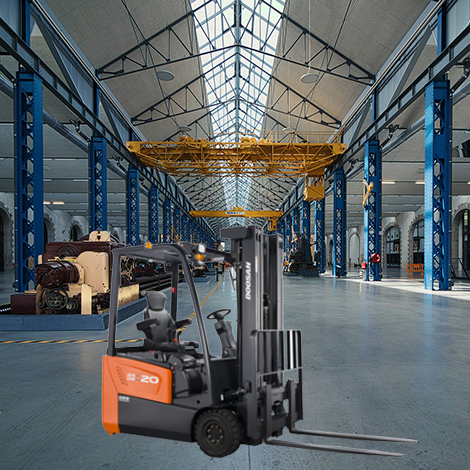 두산 1.8톤 전동 좌식 지게차(3륜) B18T-7 PLUS