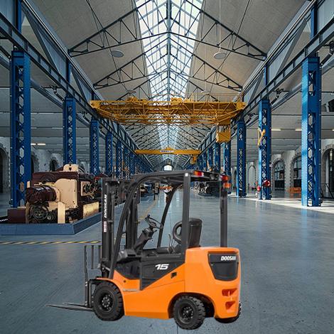 두산 1.8톤 전동 좌식 지게차(4륜 저상고) B18X-7 PLUS