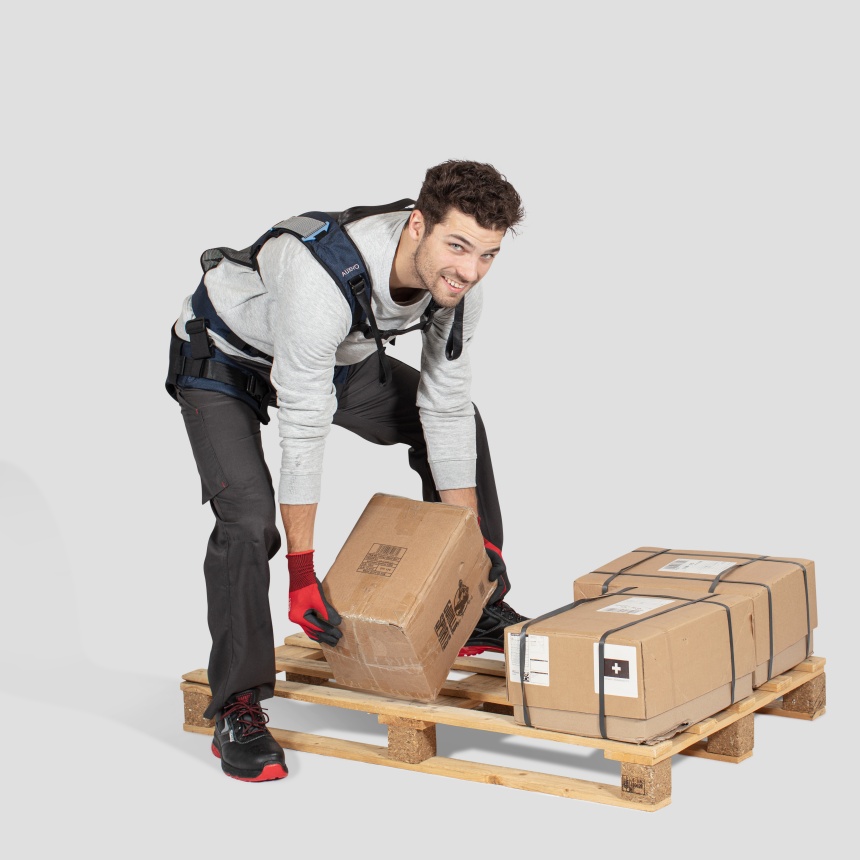 허리 근육 보조용 의복형 슈트 / Auxivo-LiftSuit / 외골격 로봇(Exoskeleton) / 웨어러블 로봇(Wearable Robot)