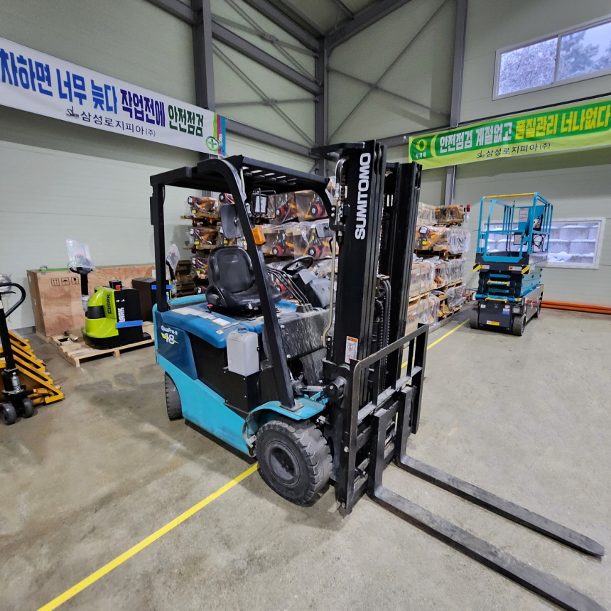 스미토모 1.8톤 전동 지게차 41-FB18 3단4.5M S/S 좌식 2016년 11월식