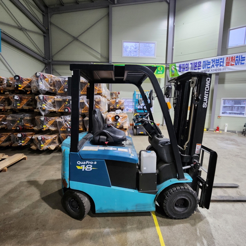 스미토모 1.8톤 전동 지게차 41-FB18 3단4.5M S/S 좌식 2016년 11월식