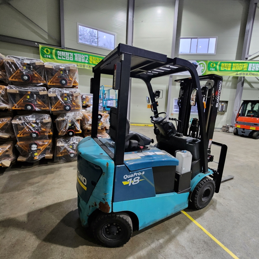 스미토모 1.8톤 전동 지게차 41-FB18 3단4.5M S/S 좌식 2016년 11월식