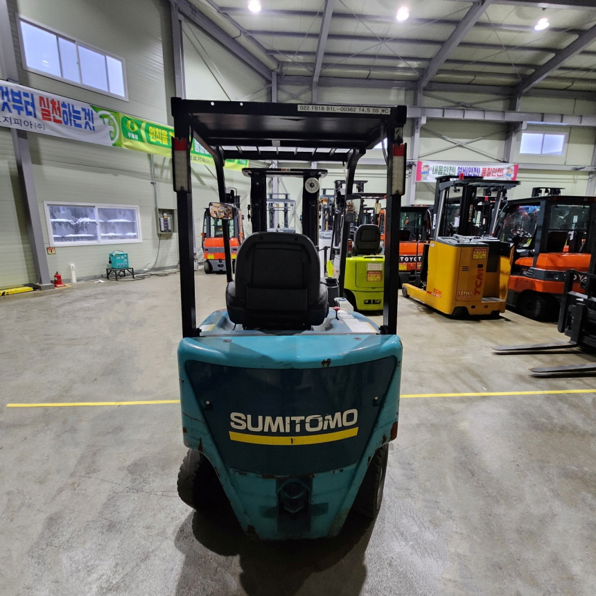 스미토모 1.8톤 전동 지게차 41-FB18 3단4.5M S/S 좌식 2016년 11월식