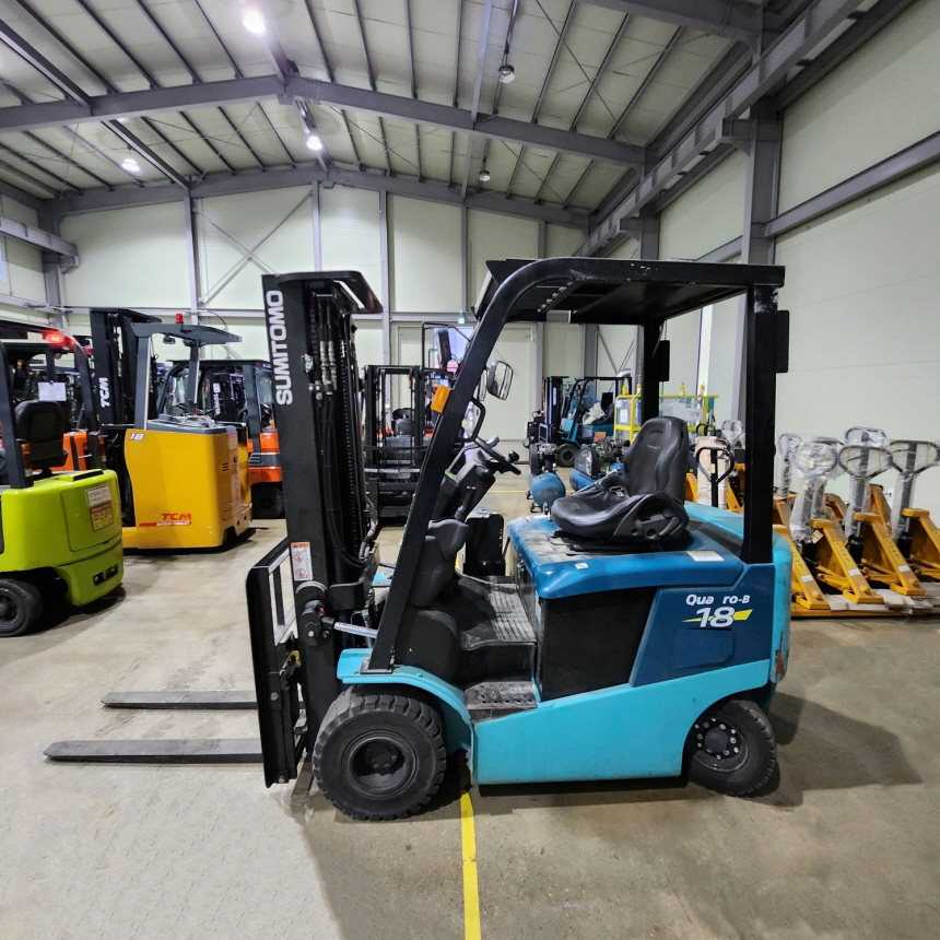 스미토모 1.8톤 전동 지게차 41-FB18 3단4.5M S/S 좌식 2016년 11월식